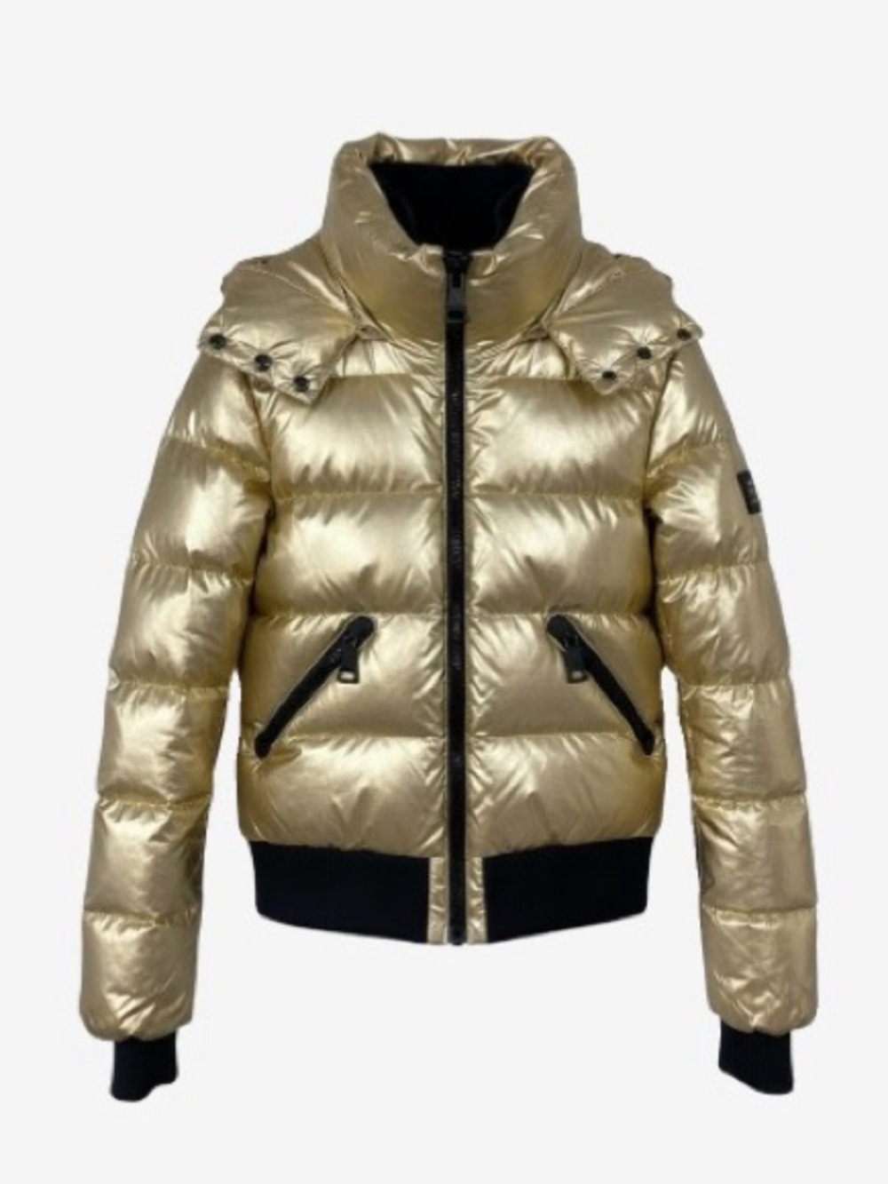 🛍️SAM New York Womans Bungalow Down Puffer Jacket Coat Size M Gold Hooded